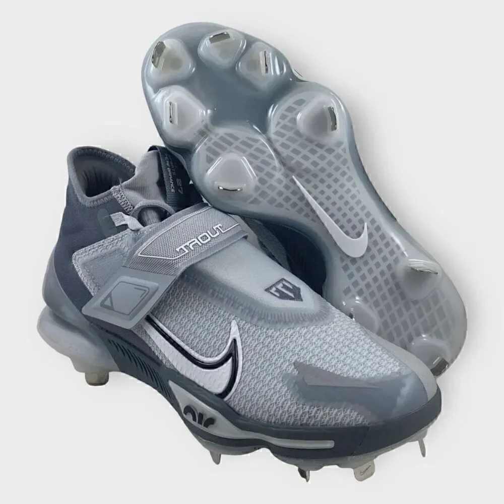 Nike Force Zoom Trout 8 Elite Grey Baseball Cleats Mens size 11.5 CZ5913-001 New